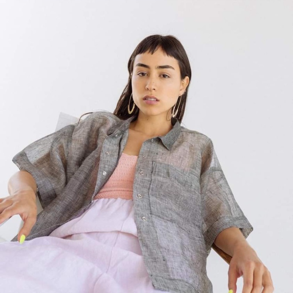 Nettle Studios SF Super Wide Button Up Gunmetal